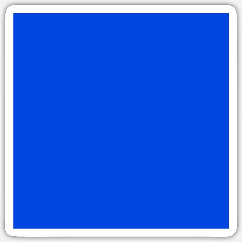 blue square Sticker size S (10 x 10 cm)
