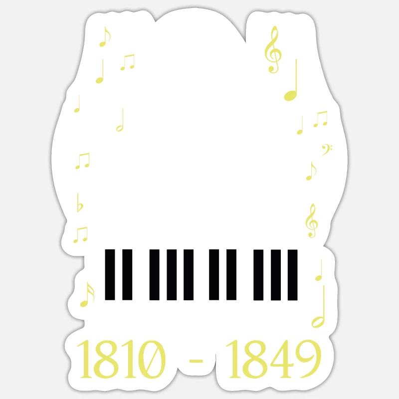 Frederic Chopin Sticker Größe S (10 x 10 cm)