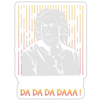 Johann Sebastian Bach - Sticker size S (10 x 10 cm) - white matte - Front