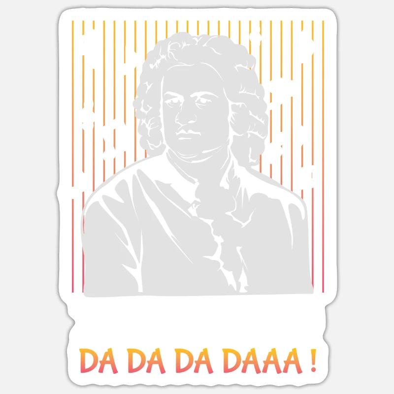 Johann Sebastian Bach - Sticker size S (10 x 10 cm) - white matte