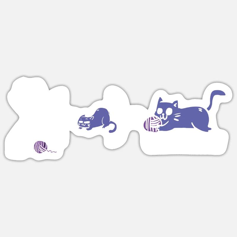 Stringtheorie Kätzchen Wissenschaft Physiker Katze - Sticker Größe S (10 x 10 cm) - Mattweiß
