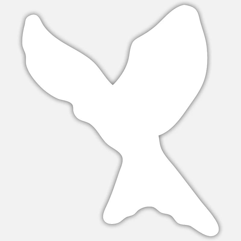 Elegant flying hawk - Sticker size S (10 x 10 cm) - white matte