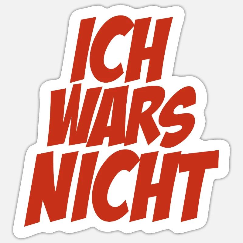 Ich wars nicht - Sticker Größe S (10 x 10 cm) - Mattweiß
