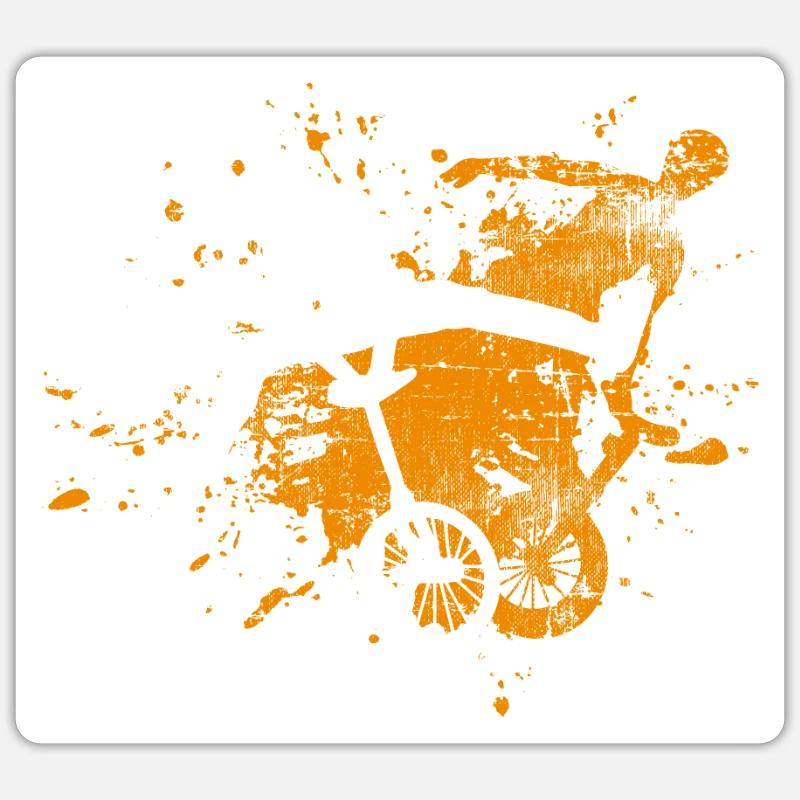 Monocycle - Sticker taille S (10 x 10 cm) - blanc mat