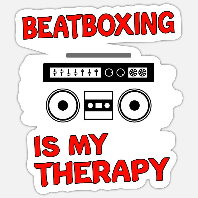 Beatbox - Sticker size S (10 x 10 cm) - white matte