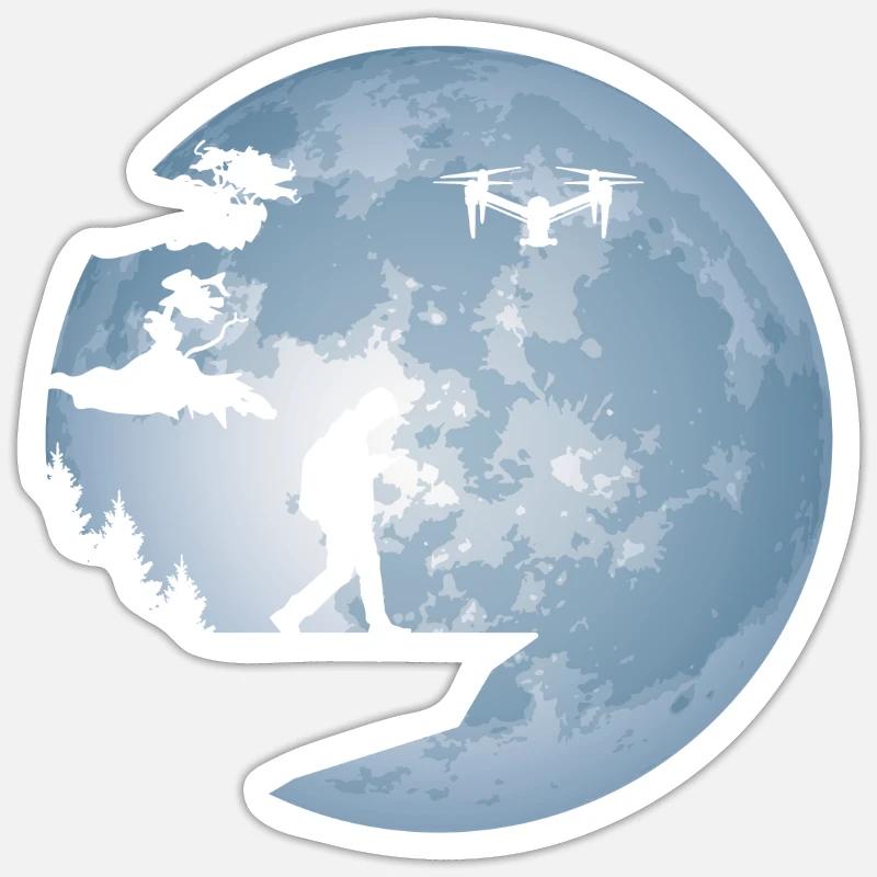 Drone fly drone pilot Sticker size S (10 x 10 cm)