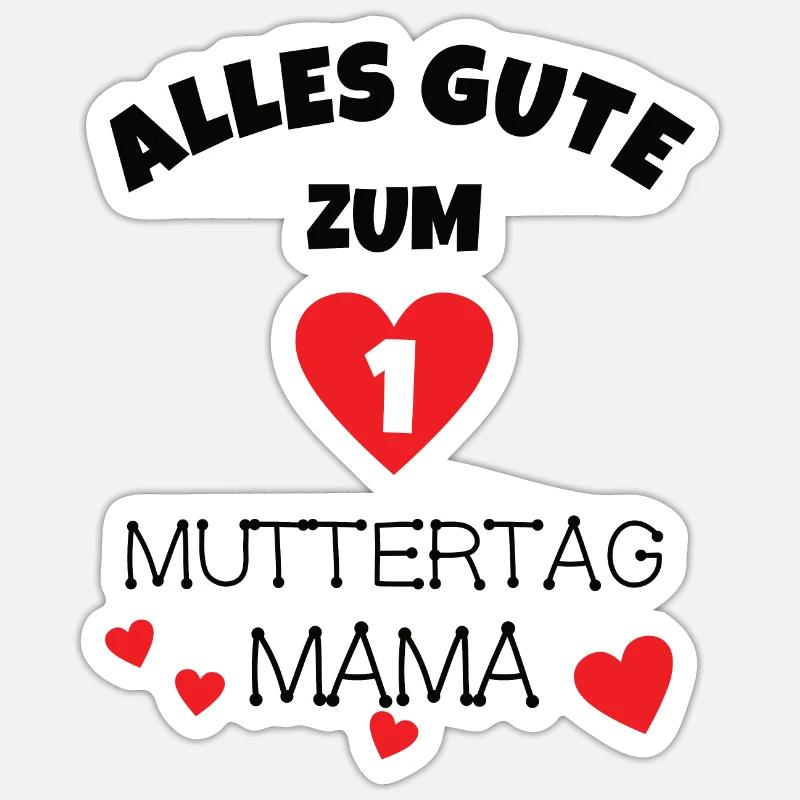 1 Muttertag Sticker Größe S (10 x 10 cm)