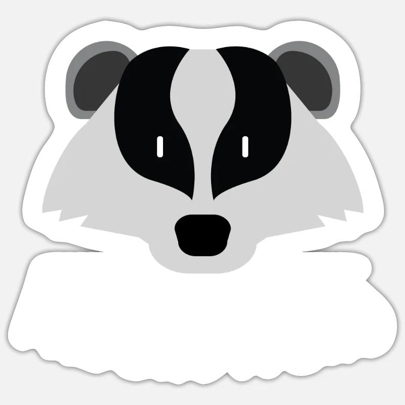Frechdachs Tier Geschenkidee - Sticker Größe S (10 x 10 cm) - Mattweiß