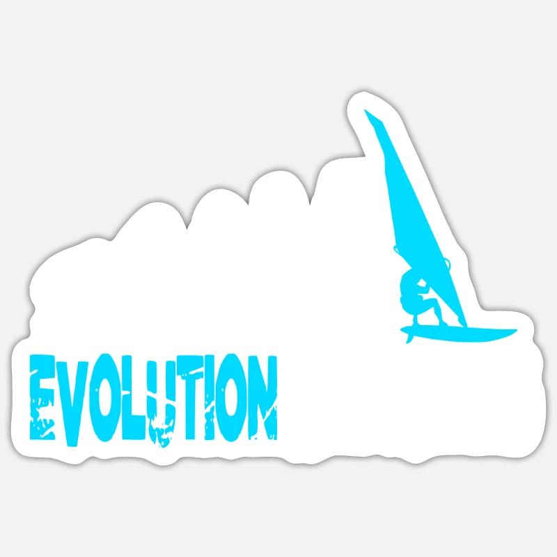 Windsurfen Evolution Sticker Größe S (10 x 10 cm)