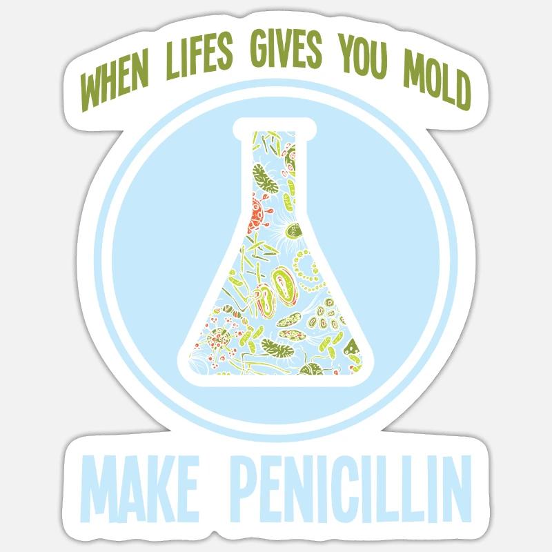 Bactérie de moule de bactéries de science Sticker taille S (10 x 10 cm)