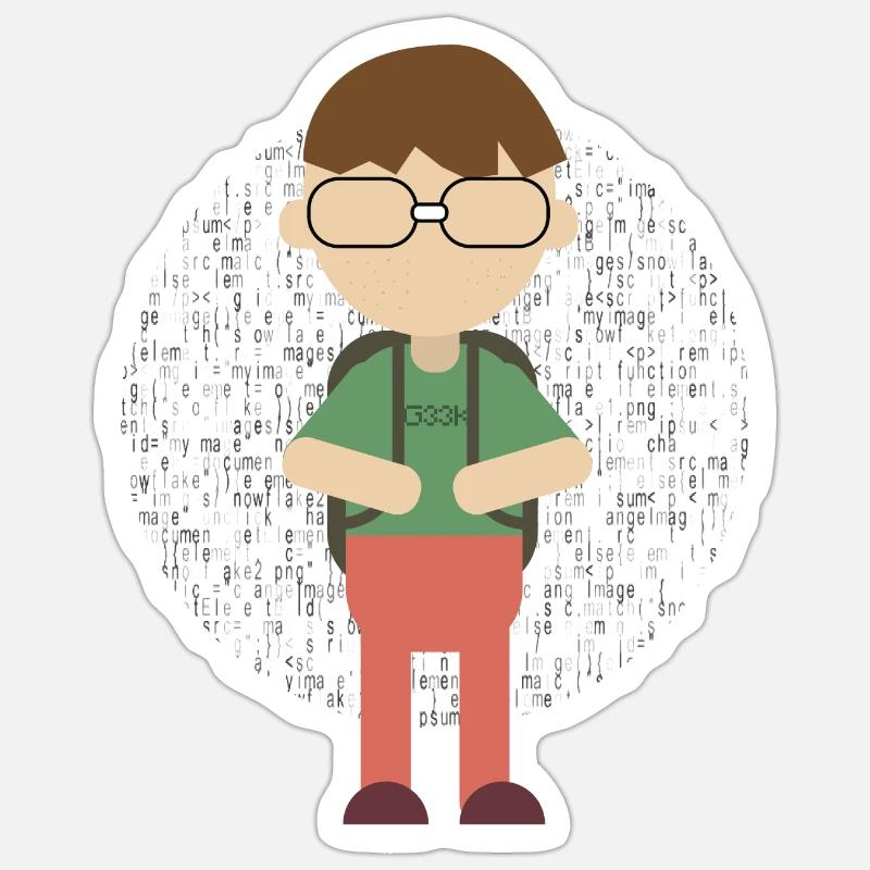 Geeks - Sticker Größe S (10 x 10 cm) - Mattweiß