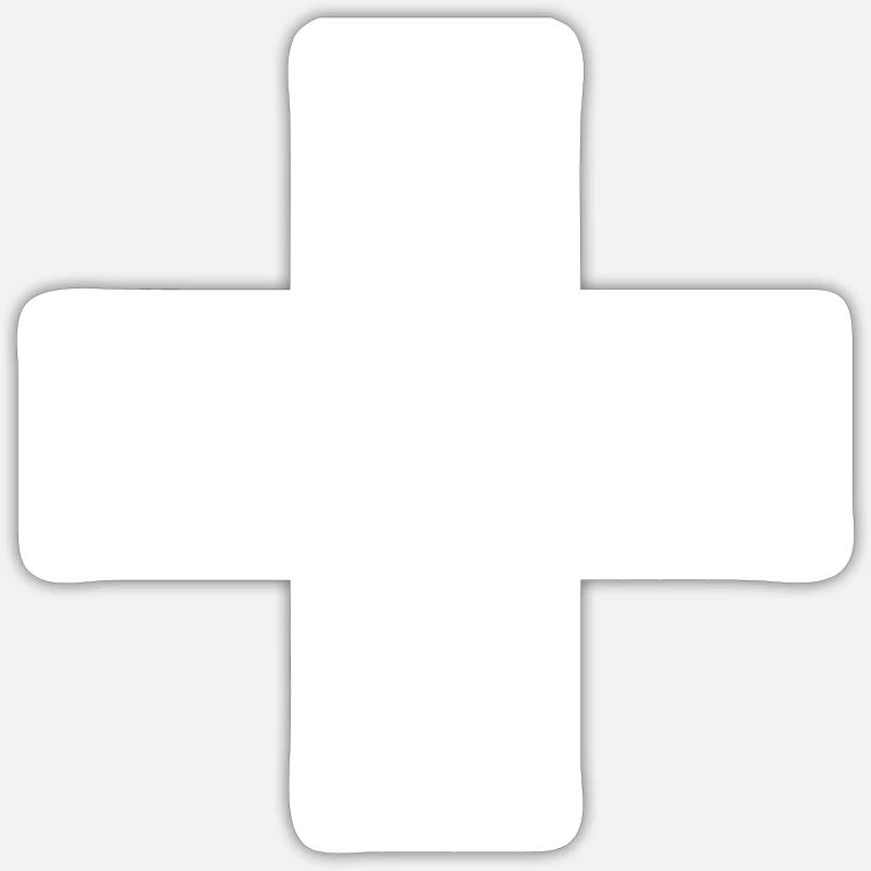 Drapeau suisse drapeau blanc croix Sticker taille S (10 x 10 cm)