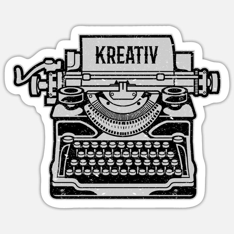 Typewriter creative retro gift Sticker size S (10 x 10 cm)