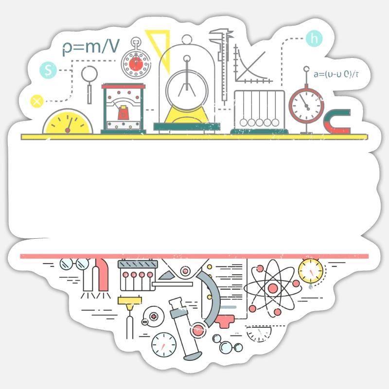 Physique physique quantique - Sticker taille S (10 x 10 cm) - blanc mat