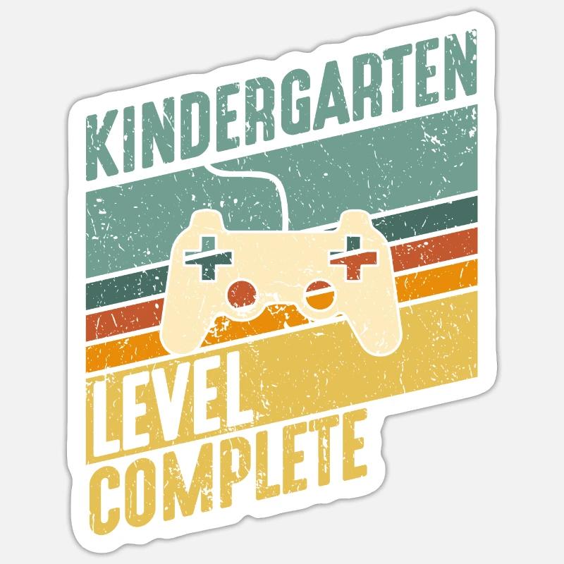 Kindergarten Level Complete Einschulung Schulkind Sticker Größe S (10 x 10 cm)