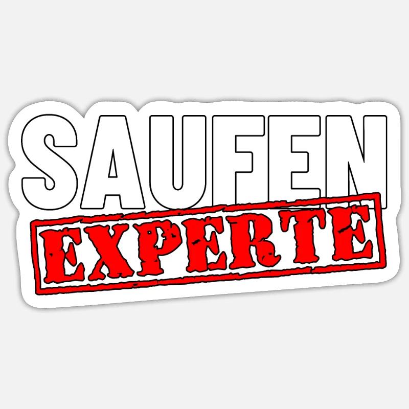 Endlich mal mit Experten Saufen - Sauf Experte Sticker Größe S (10 x 10 cm)