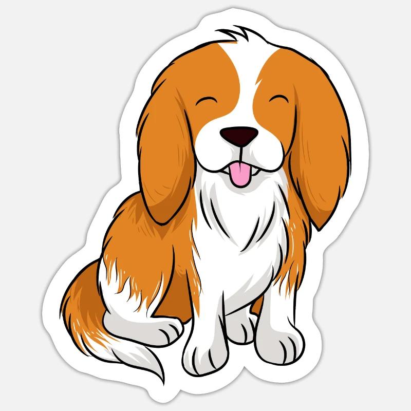 Cavalier King Charles Spaniel Sticker Größe S (10 x 10 cm)