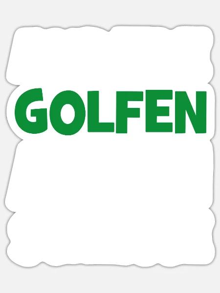 Golf - Sticker Größe S (10 x 10 cm) - Mattweiß