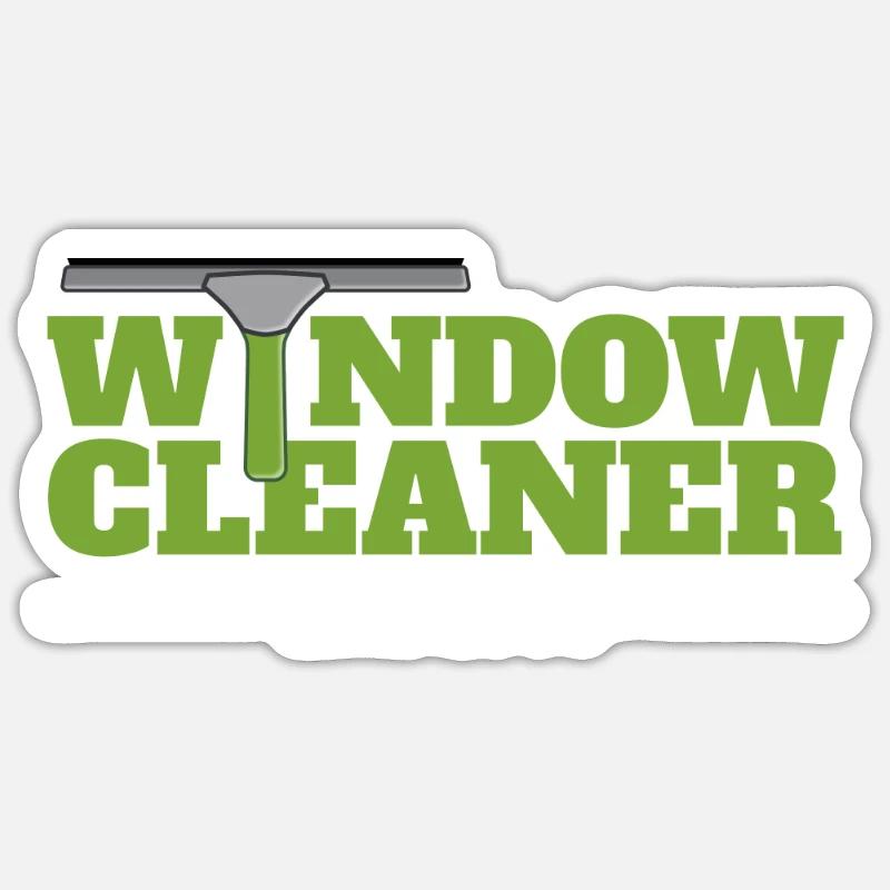 Fensterputzer Seit 2000 Geschenk Geburtstag Sticker Größe S (10 x 10 cm)