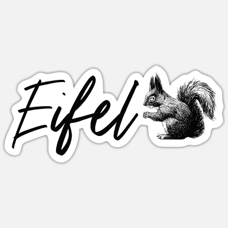 Eifel Eichhörnchen Natur Sticker Größe S (10 x 10 cm)