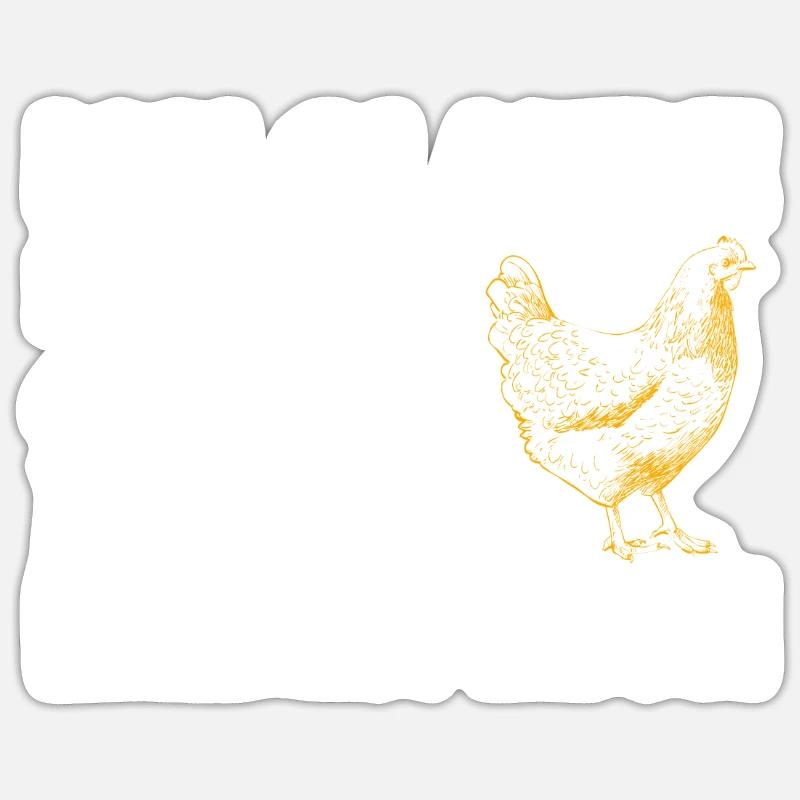 Huhn Bauernhof Geschenkidee - Sticker Größe S (10 x 10 cm) - Mattweiß