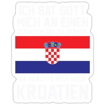Kroatien Jugoslawien Urlauber Tourist Reise - Sticker Größe S (10 x 10 cm) - Mattweiß - Vorne