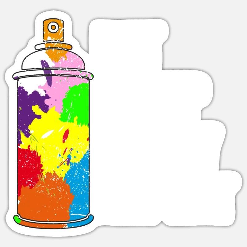 Graffiti Sprühdose Sprayer Spruch Geschenkidee Sticker Größe S (10 x 10 cm)
