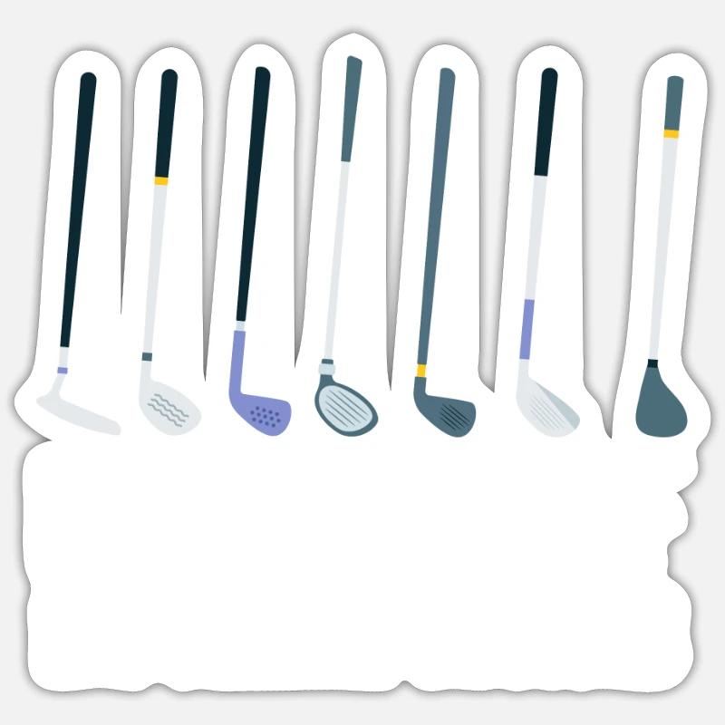 Golf Minigolf - Sticker Größe S (10 x 10 cm) - Mattweiß