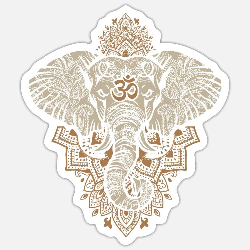 Goa elephant psychedelic trance psytrance techno Sticker size S (10 x 10 cm)