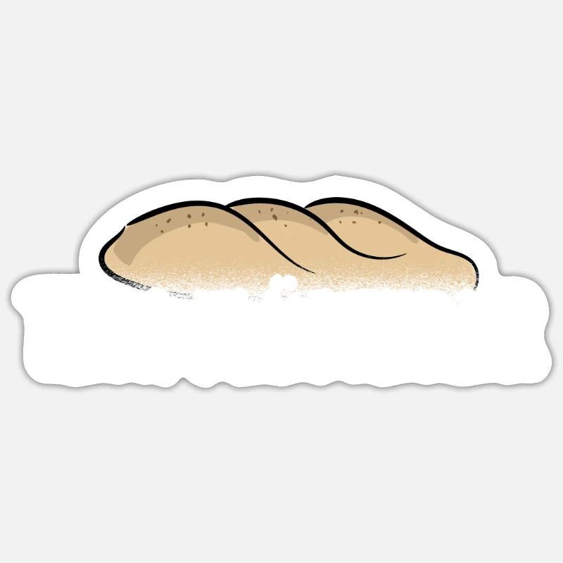 TEIG FLÜSTERER Lustiges Bäcker Geschenk Backen - Sticker Größe S (10 x 10 cm) - Mattweiß