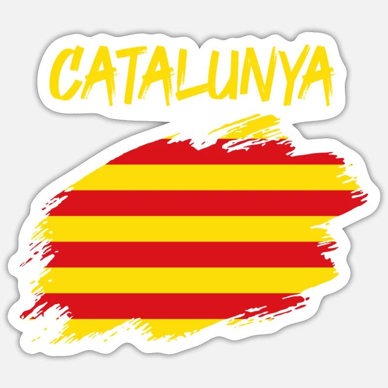 Drapeau catalan drapeau catalan Sticker taille S (10 x 10 cm)
