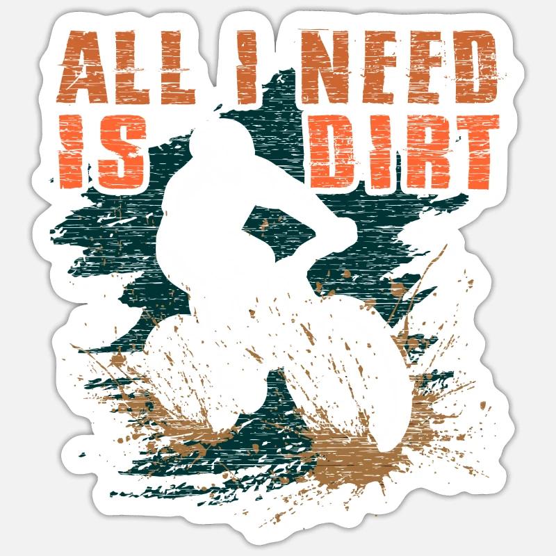 Mountain bikers - Sticker size S (10 x 10 cm) - white matte