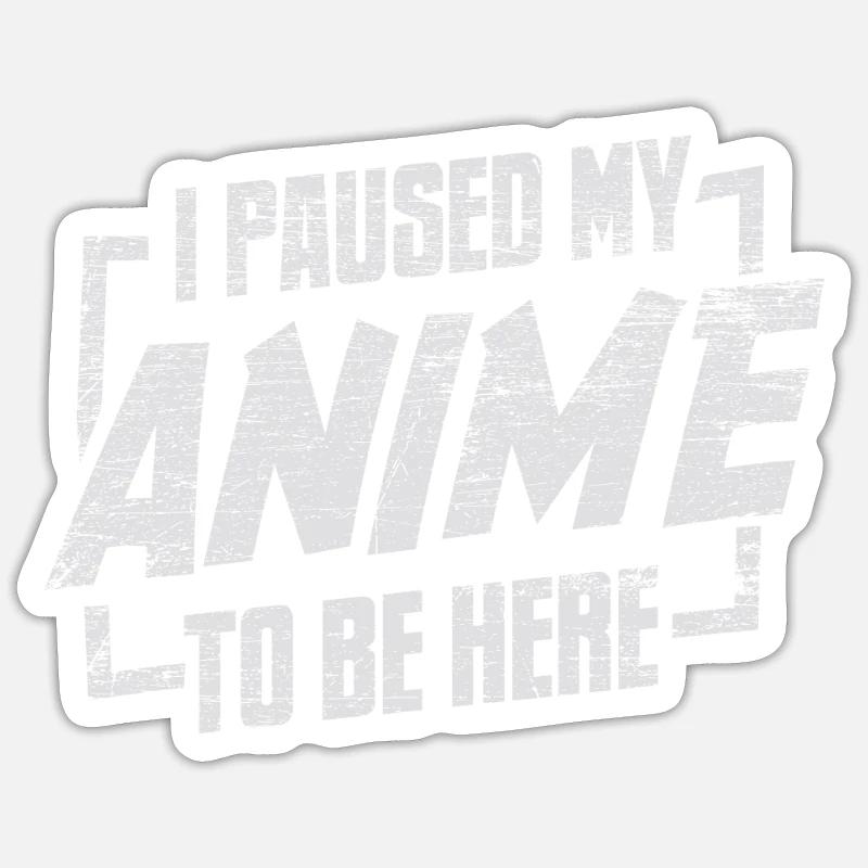 Anime - Sticker taille S (10 x 10 cm) - blanc mat