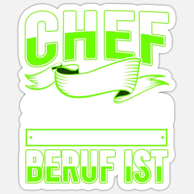 Abschied Chef Superheld Geschenk Arbeit Kollegen - Sticker Größe S (10 x 10 cm) - Mattweiß