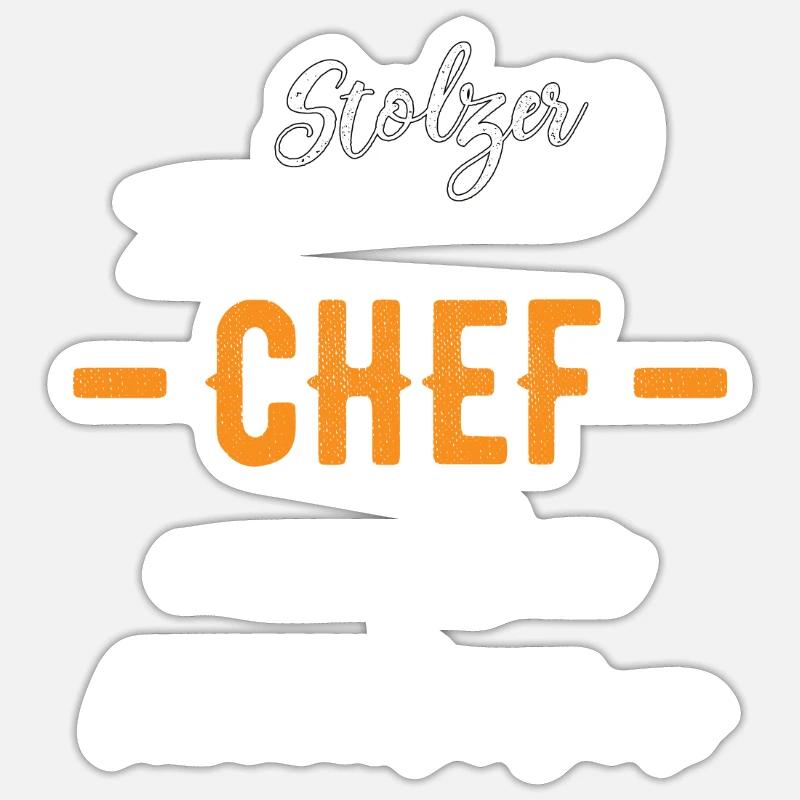 Stolzer Chef Chefität Geschenkidee Chefe Boss - Sticker Größe S (10 x 10 cm) - Mattweiß