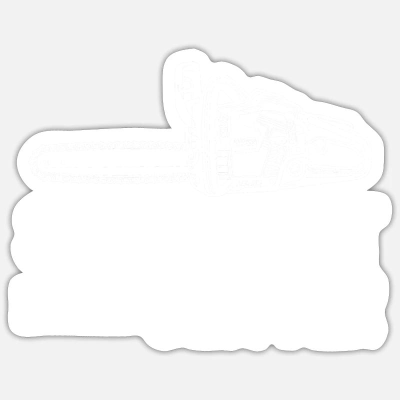 Foresterie de bûcheron - Sticker taille S (10 x 10 cm) - blanc mat