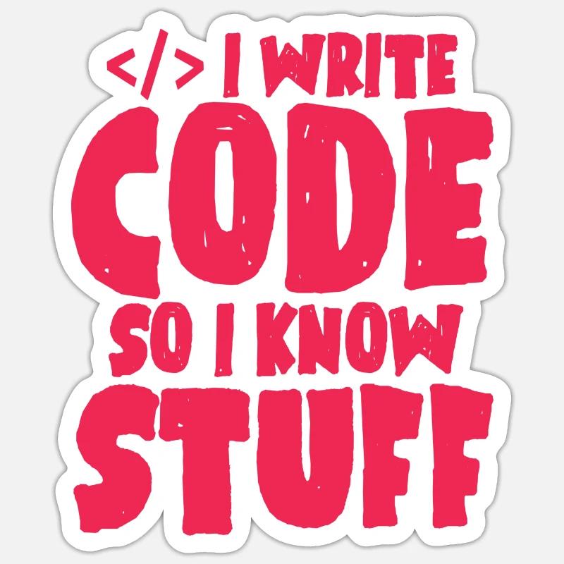 Geek computer nerd - Sticker size S (10 x 10 cm) - white matte