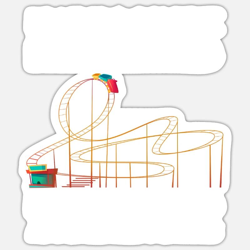 Roller coaster roller coaster amusement park rollercoast Sticker size S (10 x 10 cm)