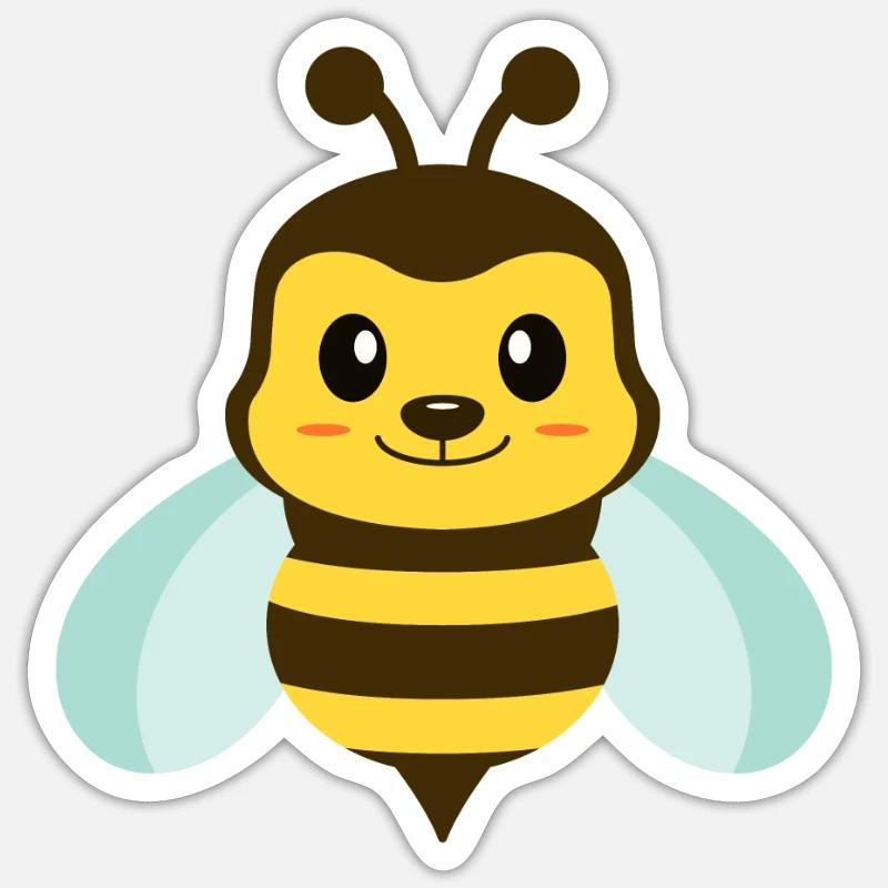 Bourdon - Sticker taille S (10 x 10 cm) - blanc mat