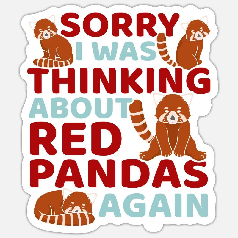 Red Panda Lover - Sticker Größe S (10 x 10 cm) - Mattweiß