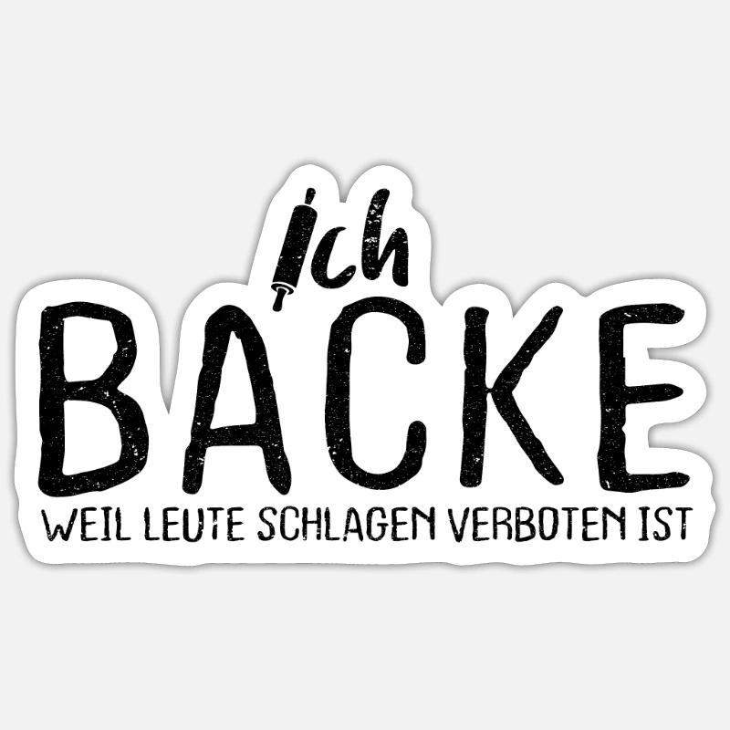 Bäcker - Sticker Größe S (10 x 10 cm) - Mattweiß