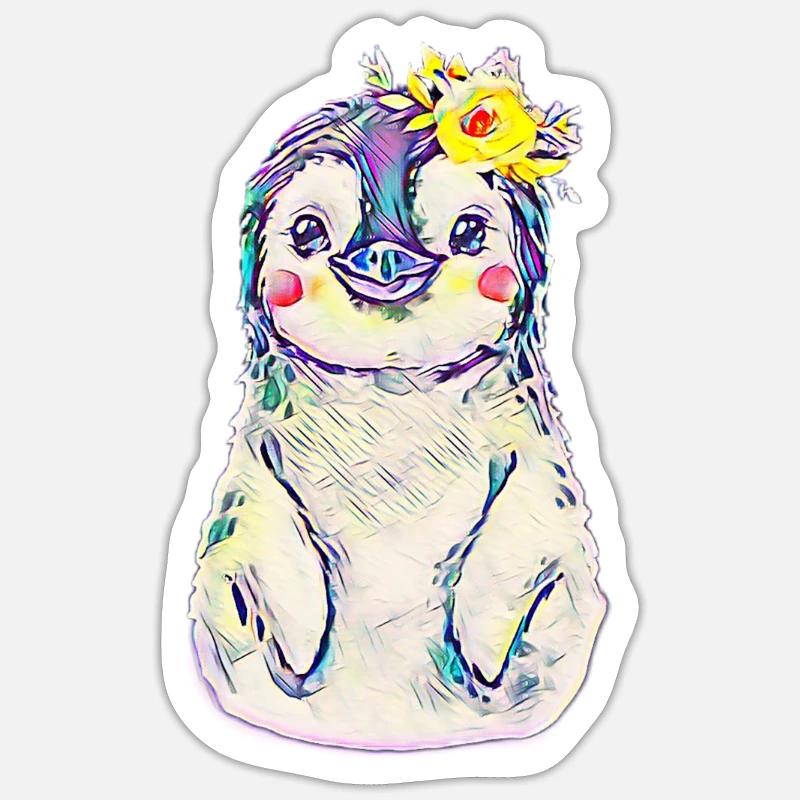 Penguin - Sticker size S (10 x 10 cm) - white matte