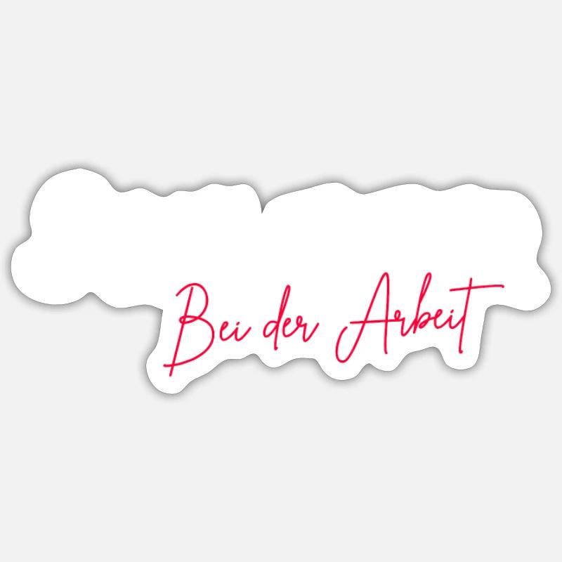 Schleifer bei der Arbeit - Sticker Größe S (10 x 10 cm) - Mattweiß