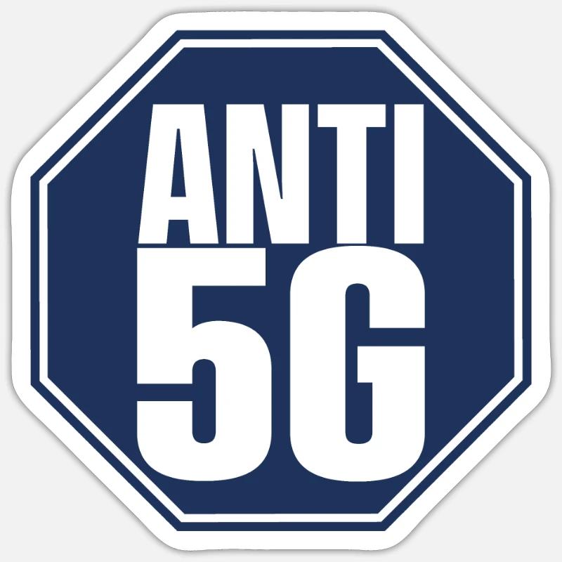 Opponent network 5G radiation technology - Sticker size S (10 x 10 cm) - white matte