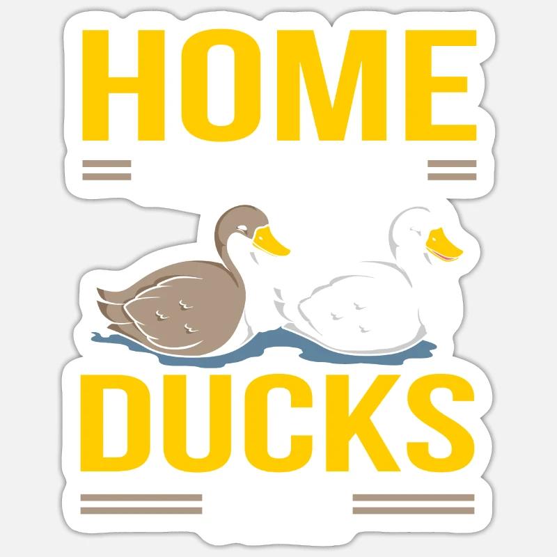 Ducks - Sticker Größe S (10 x 10 cm) - Mattweiß