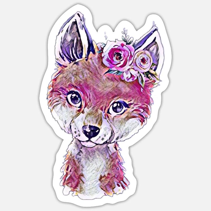 Fox - Sticker size S (10 x 10 cm) - white matte