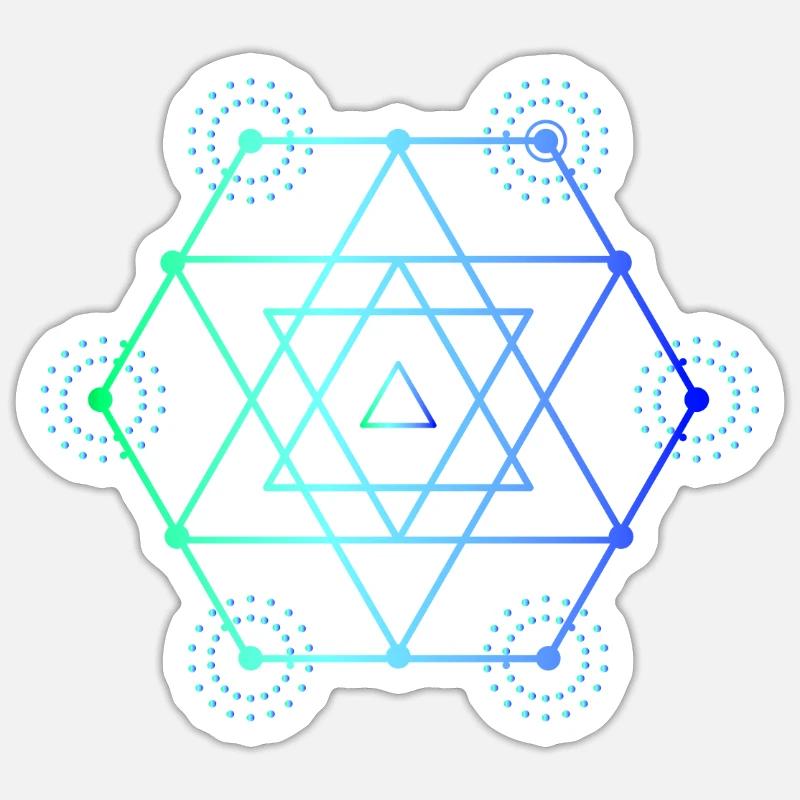 Géométrie math math - Sticker taille S (10 x 10 cm) - blanc mat