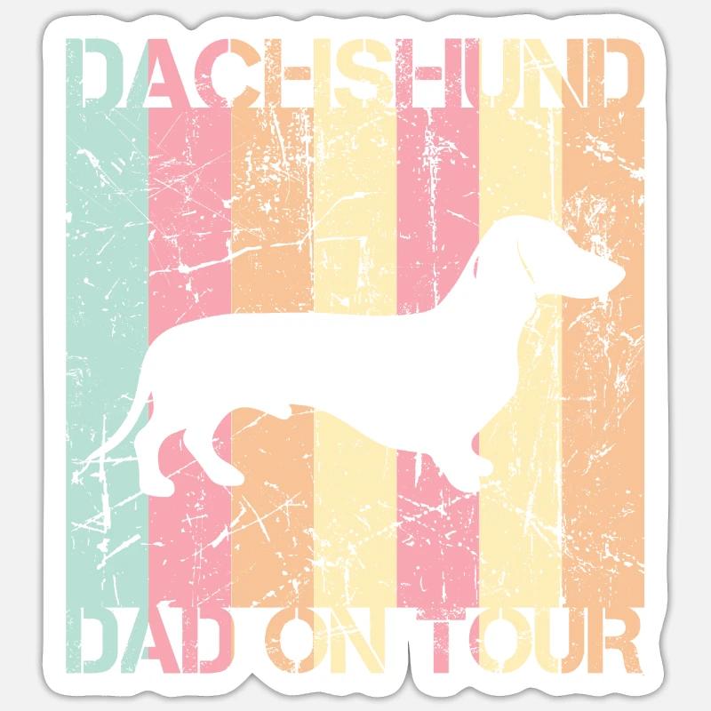 Dachshund Dackel Spruch Geschenk - Sticker Größe S (10 x 10 cm) - Mattweiß