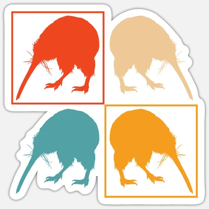 Neuseeland - Sticker Größe S (10 x 10 cm) - Mattweiß
