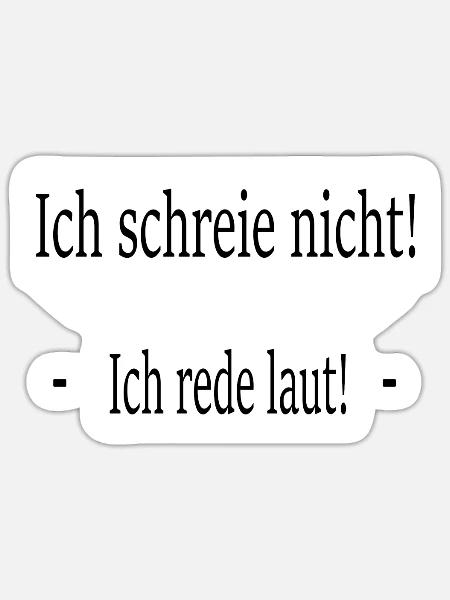 Schreien reden - Sticker Größe S (10 x 10 cm) - Mattweiß